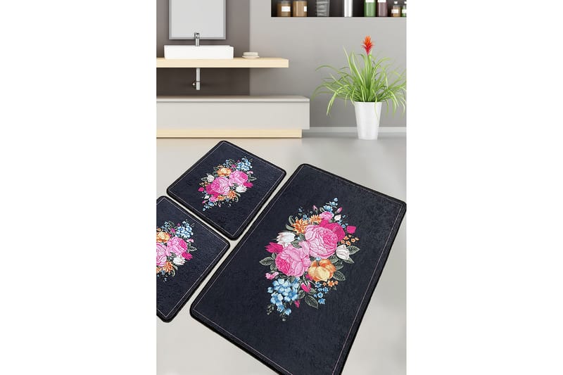 Nichatar Badrumsmatta 60x100 cm Rektangulär - Flerfärgad - Textil & mattor - Mattor - Badrumsmatta
