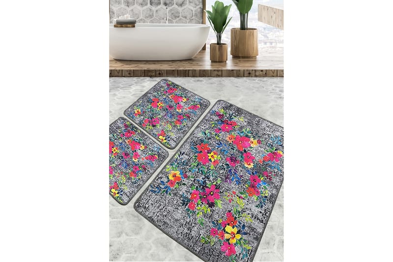 Nika Badrumsmatta 60x100 cm Rektangulär - Flerfärgad - Textil & mattor - Mattor - Badrumsmatta