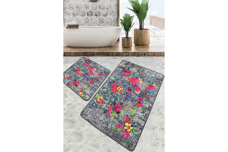 Nika Badrumsmatta 60x100 cm Rektangulär - Flerfärgad - Textil & mattor - Mattor - Badrumsmatta