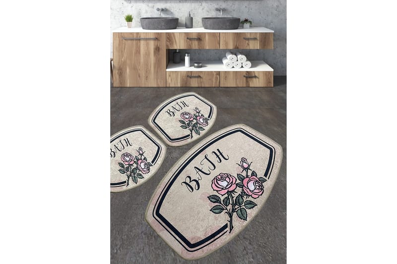 Nikhad Badrumsmatta 60x100 cm Rektangulär, Flerfärgad