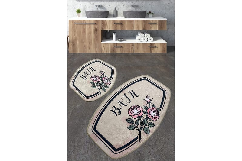 Nikhad Badrumsmatta 60x100 cm Rektangulär, Flerfärgad