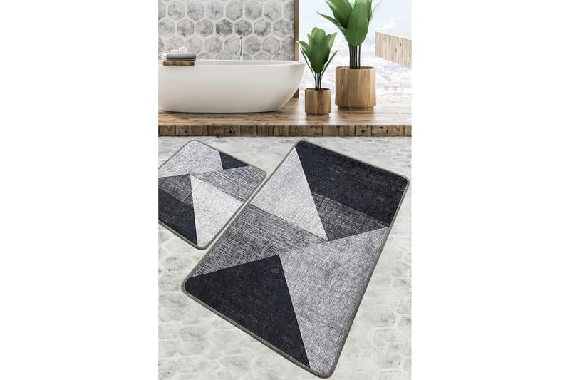 Nikil Badrumsmatta 60x100 cm Rektangulär - Grå - Textil & mattor - Mattor - Badrumsmatta
