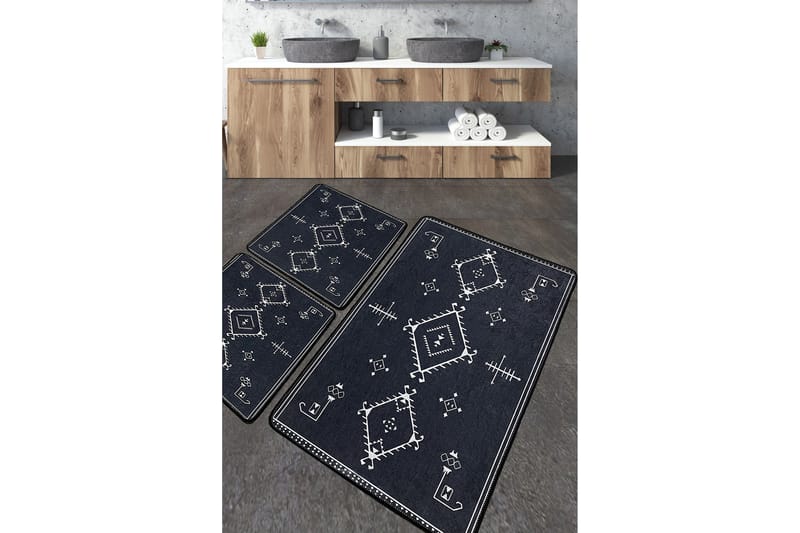 Nikky Badrumsmatta 60x100 cm Rektangulär - Mörkgrå - Textil & mattor - Mattor - Badrumsmatta