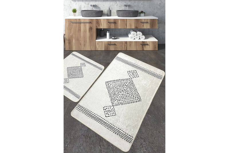 Niksiya Badrumsmatta 60x100 cm Rektangulär - Flerfärgad - Textil & mattor - Mattor - Badrumsmatta