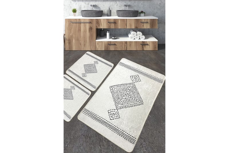 Niksiya Badrumsmatta 60x100 cm Rektangulär - Flerfärgad - Textil & mattor - Mattor - Badrumsmatta