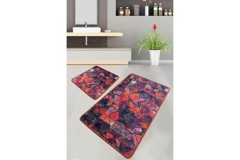 Nilam Badrumsmatta 60x100 cm Rektangulär, Flerfärgad