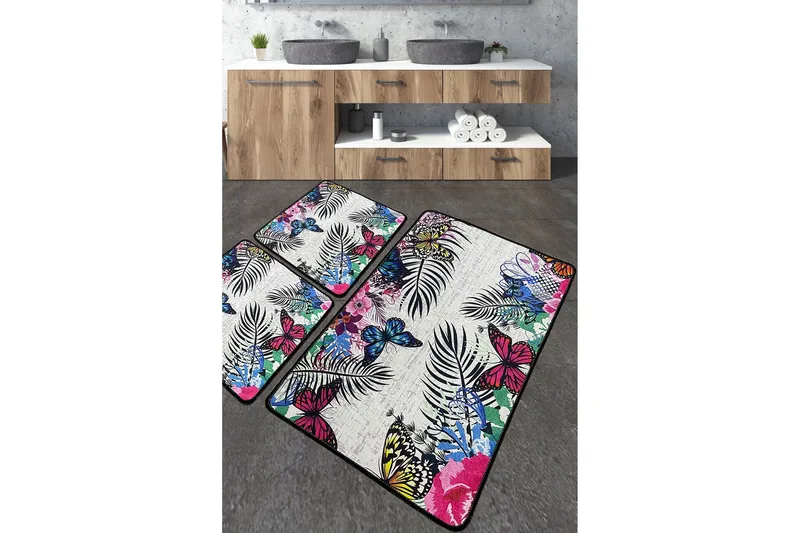 Nimmy Badrumsmatta 60x100 cm Rektangulär, Flerfärgad