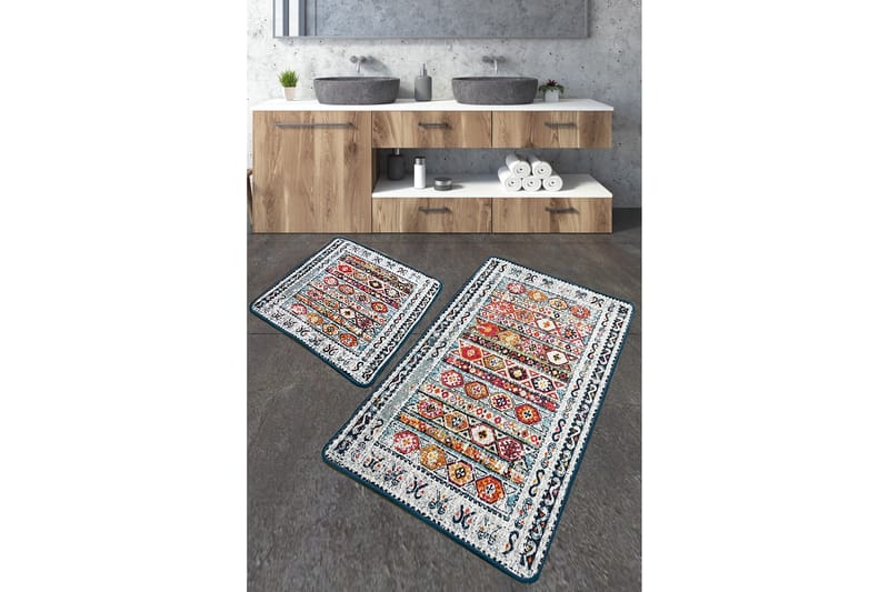Nini Badrumsmatta 60x100 cm Rektangulär - Flerfärgad - Textil & mattor - Mattor - Badrumsmatta