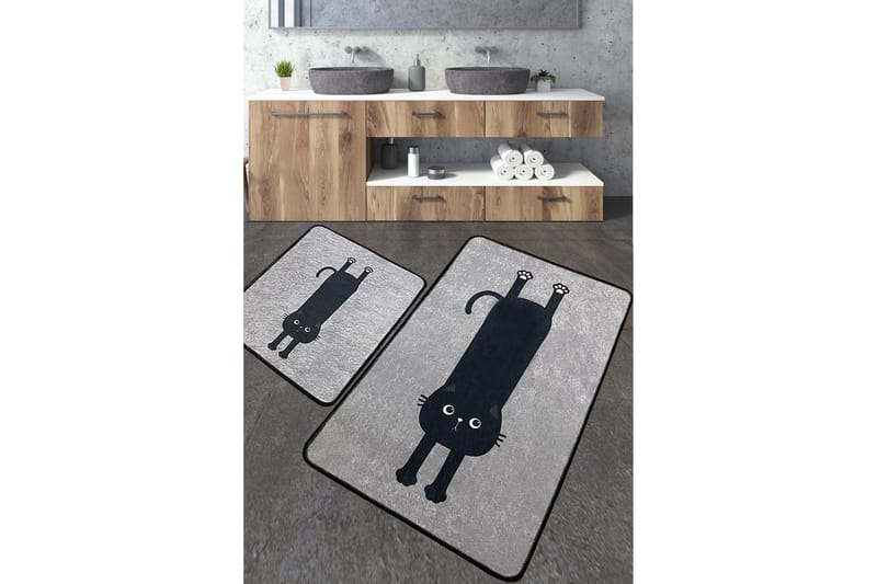 Nintai Badrumsmatta 60x100 cm Rektangulär - Grå - Textil & mattor - Mattor - Badrumsmatta