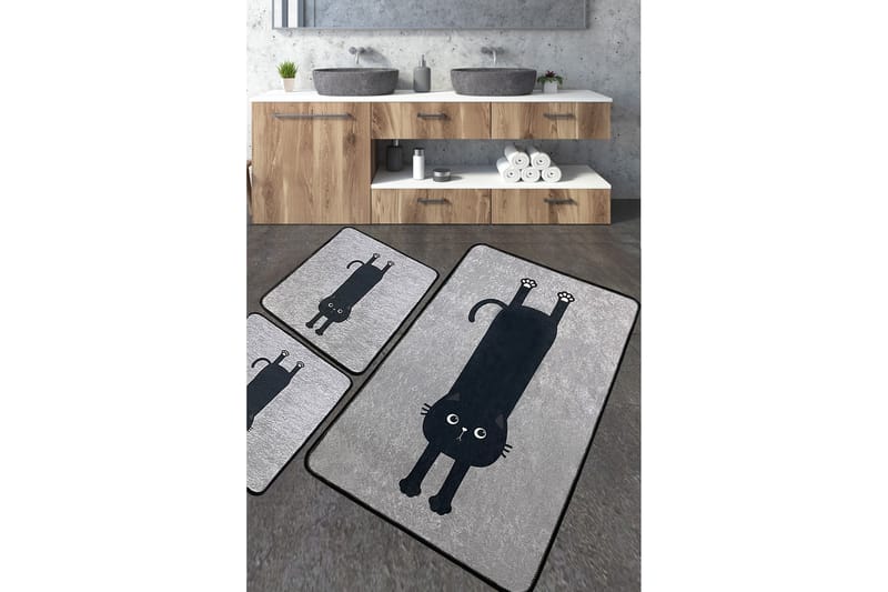 Nintai Badrumsmatta 60x100 cm Rektangulär - Grå - Textil & mattor - Mattor - Badrumsmatta