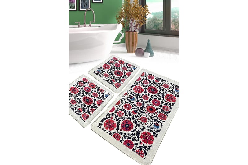 Ninu Badrumsmatta 60x100 cm Rektangulär - Flerfärgad - Textil & mattor - Mattor - Badrumsmatta