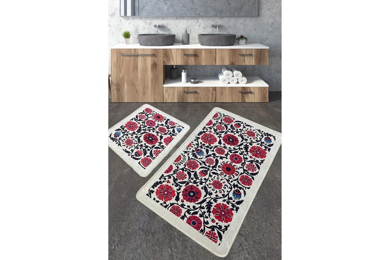 Ninu Badrumsmatta 60x100 cm Rektangulär - Flerfärgad - Textil & mattor - Mattor - Badrumsmatta