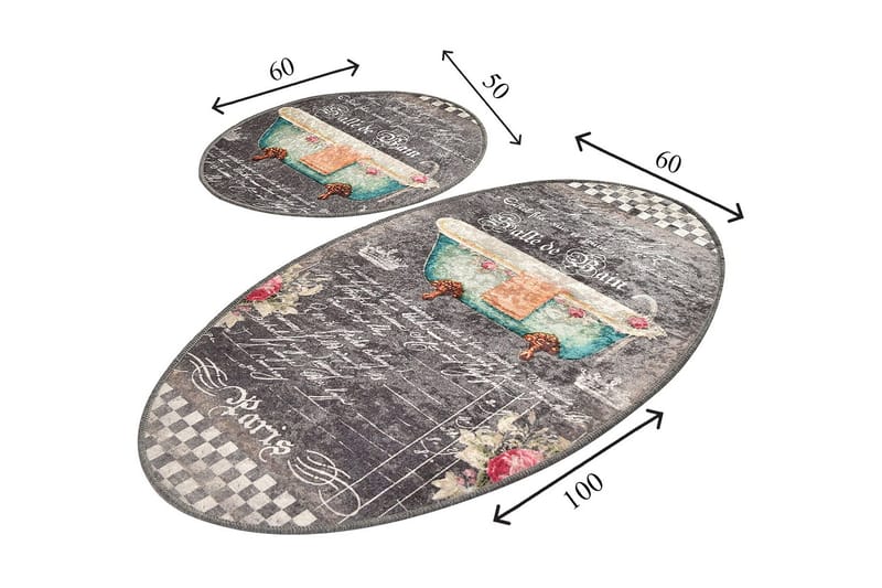 Niyanna Badrumsmatta 2-pack - Flerfärgad - Textil & mattor - Mattor - Badrumsmatta