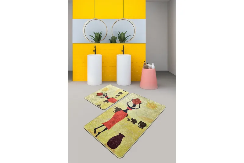 Niyanna Badrumsmatta 2-pack - Flerfärgad - Textil & mattor - Mattor - Badrumsmatta