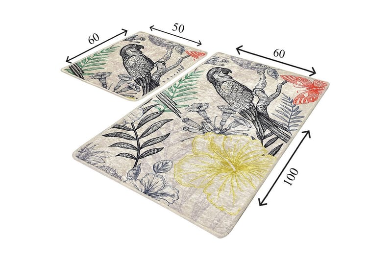 Niyanna Badrumsmatta 2-pack - Flerfärgad - Textil & mattor - Mattor - Badrumsmatta