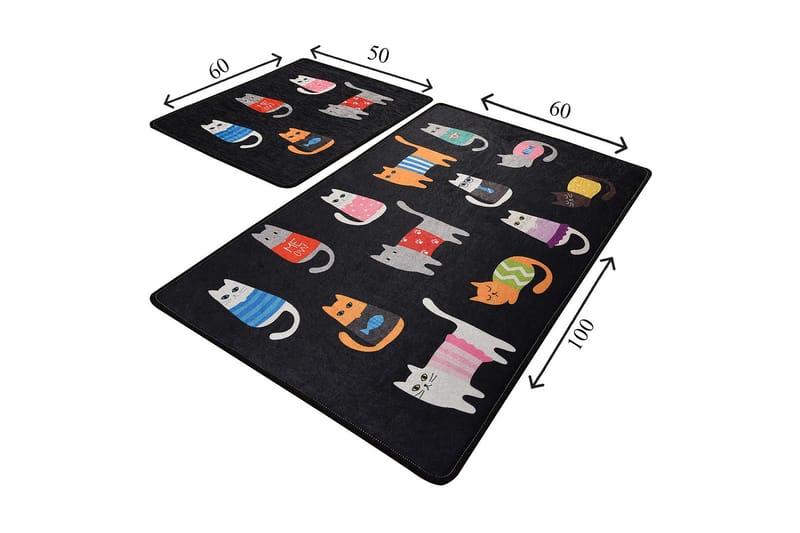 Niyanna Badrumsmatta 2-pack - Flerfärgad - Textil & mattor - Mattor - Badrumsmatta