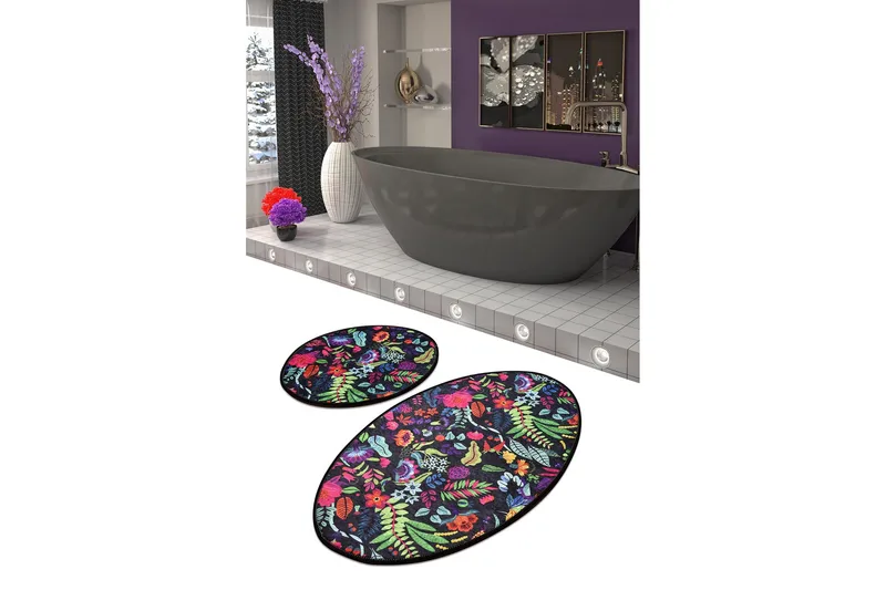 Niyanna Badrumsmatta 2-pack - Flerfärgad - Textil & mattor - Mattor - Badrumsmatta