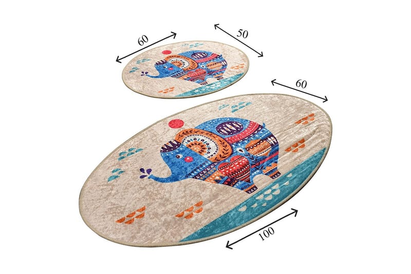 Niyanna Badrumsmatta 2-pack - Flerfärgad - Textil & mattor - Mattor - Badrumsmatta