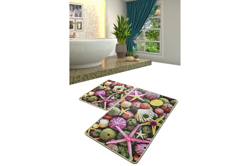 Niyanna Badrumsmatta 2-pack - Flerfärgad - Textil & mattor - Mattor - Badrumsmatta