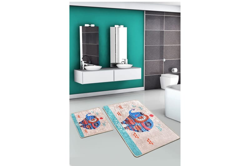 Niyanna Badrumsmatta 2-pack - Flerfärgad - Textil & mattor - Mattor - Badrumsmatta