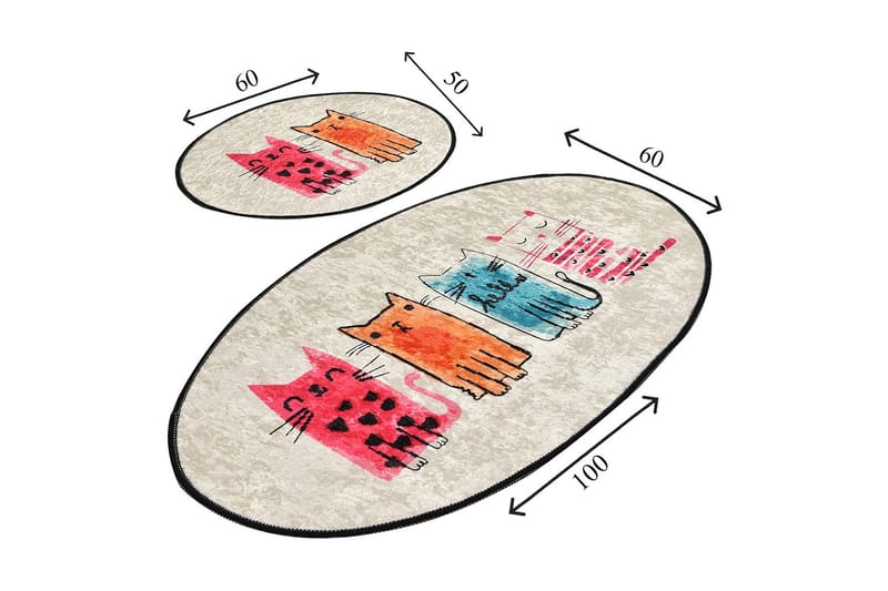 Niyanna Badrumsmatta 2-pack - Flerfärgad - Textil & mattor - Mattor - Badrumsmatta