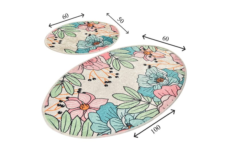 Niyanna Badrumsmatta 2-pack - Flerfärgad - Textil & mattor - Mattor - Badrumsmatta