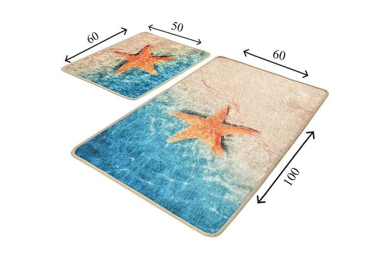 Niyanna Badrumsmatta 2-pack - Flerfärgad - Textil & mattor - Mattor - Badrumsmatta