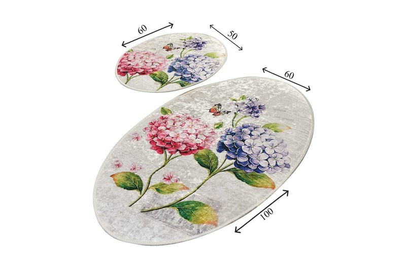 Niyanna Badrumsmatta 2-pack - Flerfärgad - Textil & mattor - Mattor - Badrumsmatta