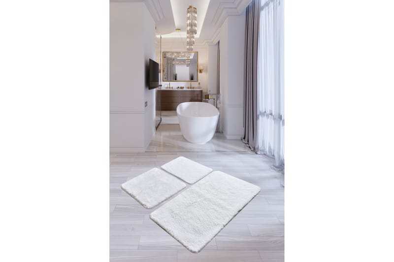 Niyanna Badrumsmatta 3-pack - Vit - Textil & mattor - Mattor - Badrumsmatta