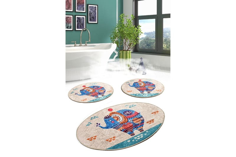 Niyanna Badrumsmatta 3-pack - Flerfärgad - Textil & mattor - Mattor - Badrumsmatta