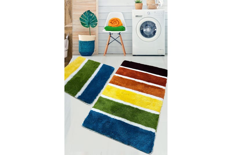 Nursa Badrumsmatta 60x100 cm Rektangulär, Flerfärgad