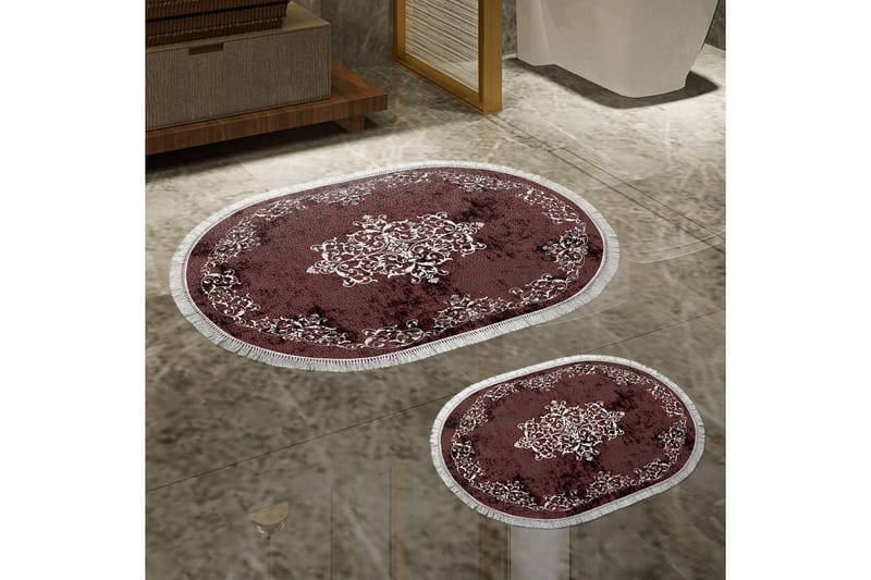 Panchoo Badrumsmatta 60x150 cm Rektangulär, Röd