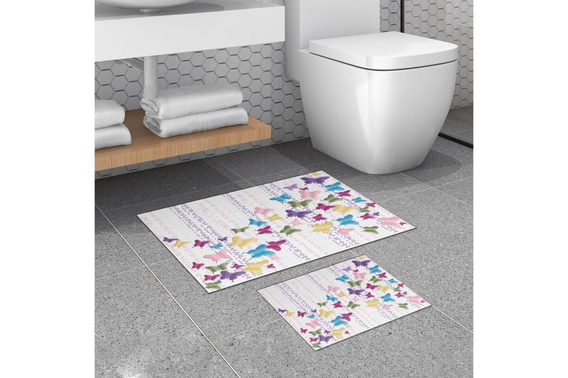 Pancu Badrumsmatta 60x150 cm Rektangulär - Flerfärgad - Textil & mattor - Mattor - Badrumsmatta