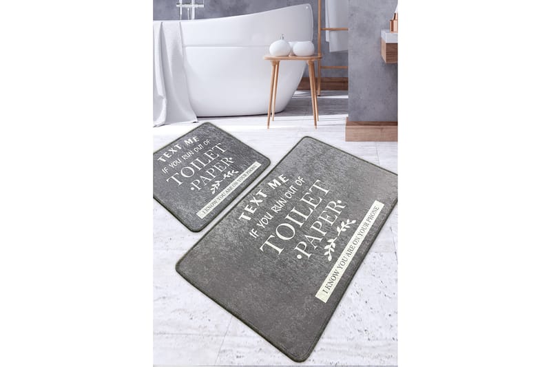 Pankaj Badrumsmatta 60x100 cm Rektangulär - Grå - Textil & mattor - Mattor - Badrumsmatta