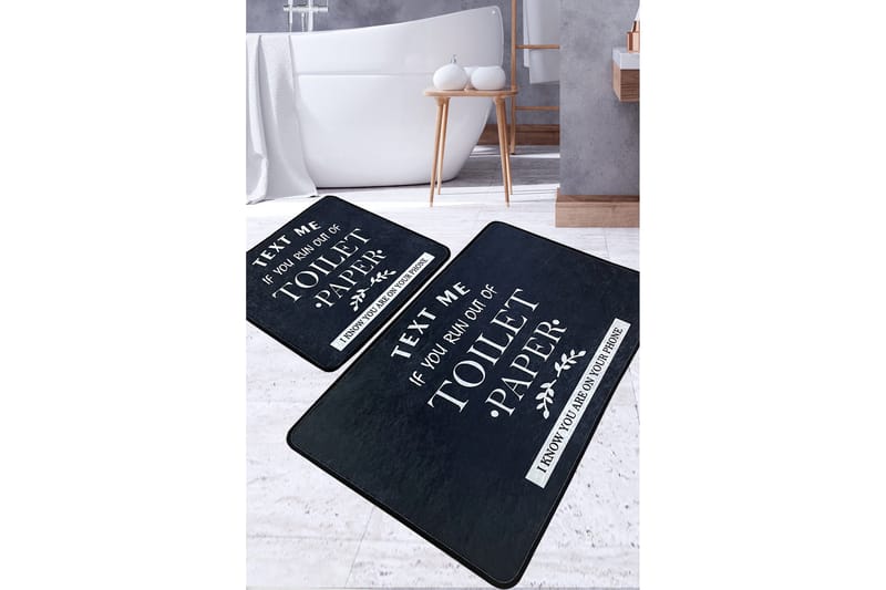 Pankaj Badrumsmatta 60x100 cm Rektangulär - Svart - Textil & mattor - Mattor - Badrumsmatta