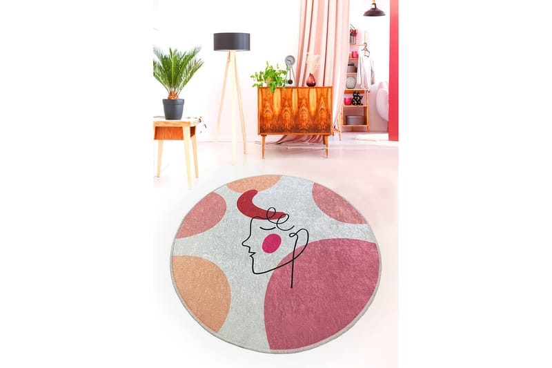 Pankajsheel Badrumsmatta 100 cm Rund - Flerfärgad - Textil & mattor - Mattor - Badrumsmatta