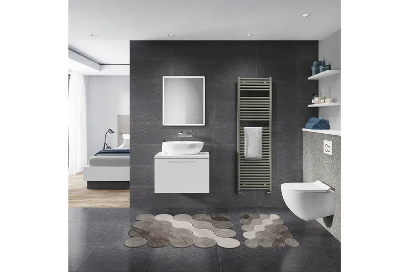 Paramdeep Badrumsmatta 60x100 cm Rektangulär - Brun - Textil & mattor - Mattor - Badrumsmatta