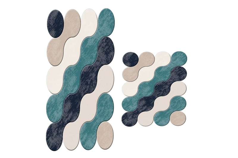 Paramshela Badrumsmatta 60x100 cm Rektangulär - Blå - Textil & mattor - Mattor - Badrumsmatta