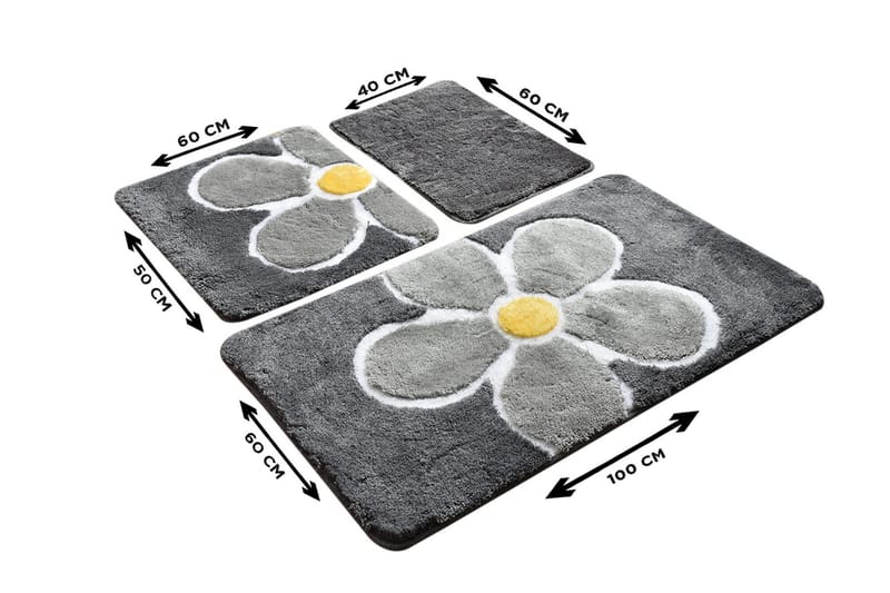Pareek Badrumsmatta 60x100 cm Rektangulär - Flerfärgad - Textil & mattor - Mattor - Badrumsmatta