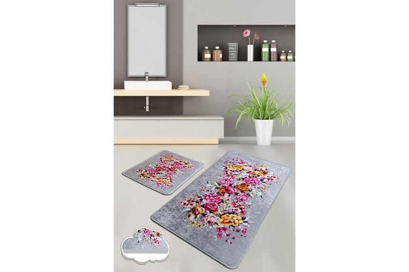 Pariksha Badrumsmatta 60x100 cm Rund - Flerfärgad - Textil & mattor - Mattor - Badrumsmatta