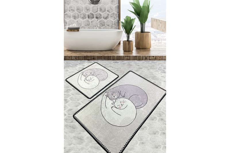 Parmeshwari Badrumsmatta 60x100 cm Rektangulär - Flerfärgad - Textil & mattor - Mattor - Badrumsmatta