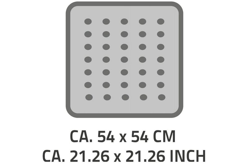 RIDDER Halkfri duschmatta Playa 54x54 vit 68401 - Textil & mattor - Mattor - Badrumsmatta