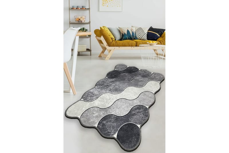 Badrumsmatta Sufia grå / ljusgrå / vit - Kolgrå/Vit/Ljusgrå - Textil & mattor - Mattor - Badrumsmatta