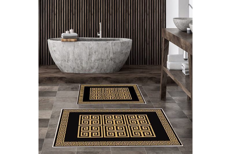 Badrumsmattset (2 delar) Berriaren flerfärgad - Multifärgad - Textil & mattor - Mattor - Badrumsmatta