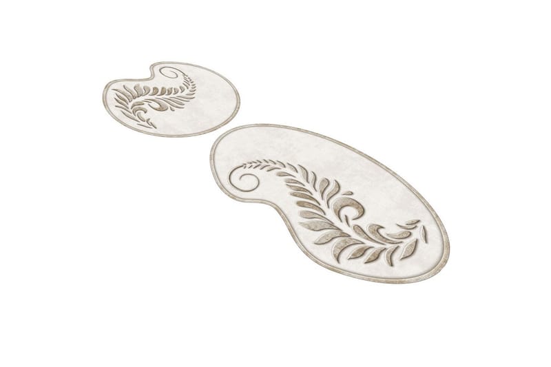 Badrumsmattset (2 delar) Elevate Grädde - Cremevit - Textil & mattor - Mattor - Badrumsmatta
