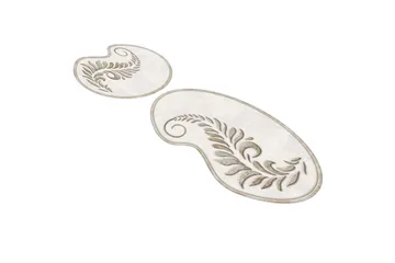 Badrumsmattset (2 delar) Elevate Grädde - Cremevit - Textil & mattor - Mattor - Badrumsmatta
