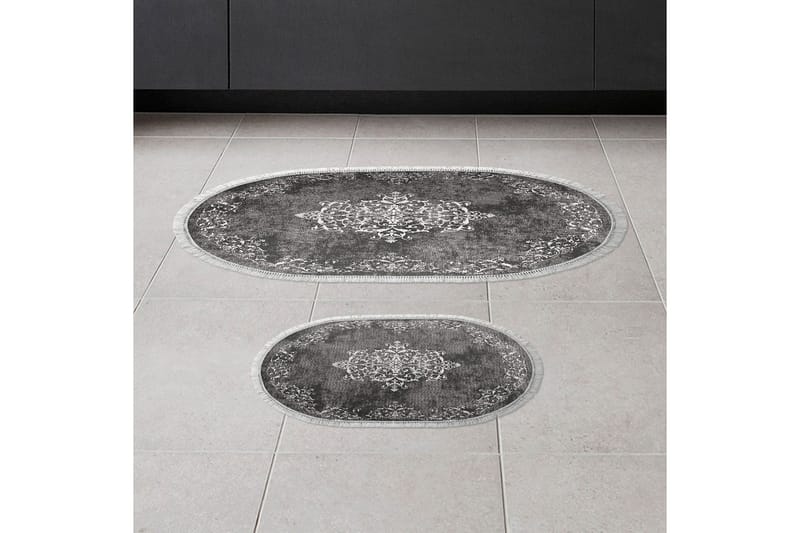 Badrumsmattset (2 delar) Winrel Grå - Ljusgrå - Textil & mattor - Mattor - Badrumsmatta