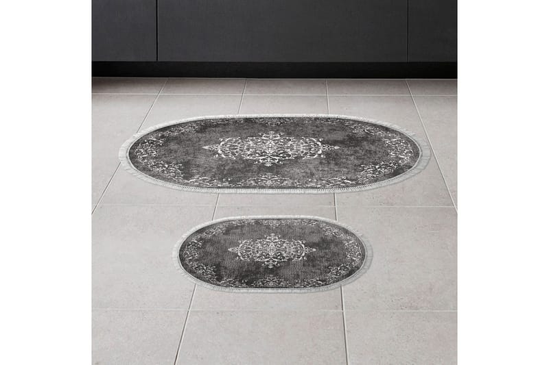 Badrumsmattset (2 delar) Winrel Grå - Ljusgrå - Textil & mattor - Mattor - Badrumsmatta