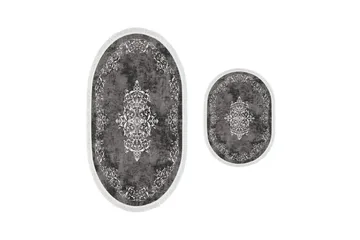 Badrumsmattset (2 delar) Winrel Grå - Ljusgrå - Textil & mattor - Mattor - Badrumsmatta
