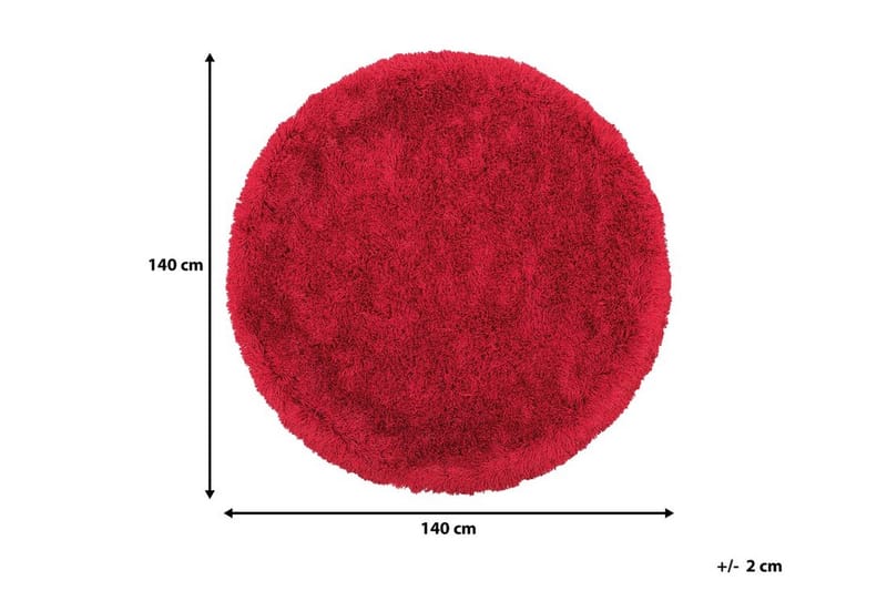 Bleakley Matta Rund 140 cm - Röd - Textil & mattor - Mattor